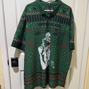 Retro Rifle Die Hard Yippee Kay Yay Holiday Men's Shirt